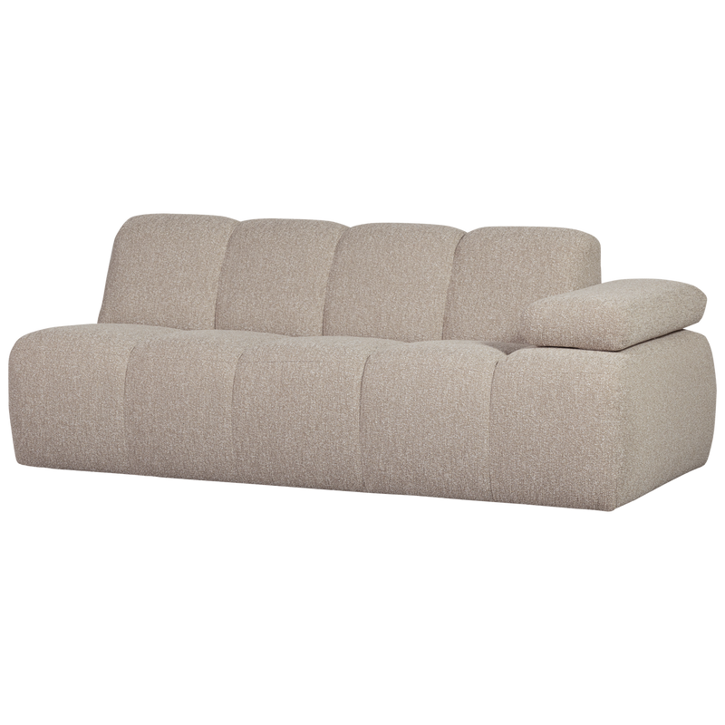 WOOOD MOJO Soffmodul 2-sits Arm Höger Bouclé Beige melange