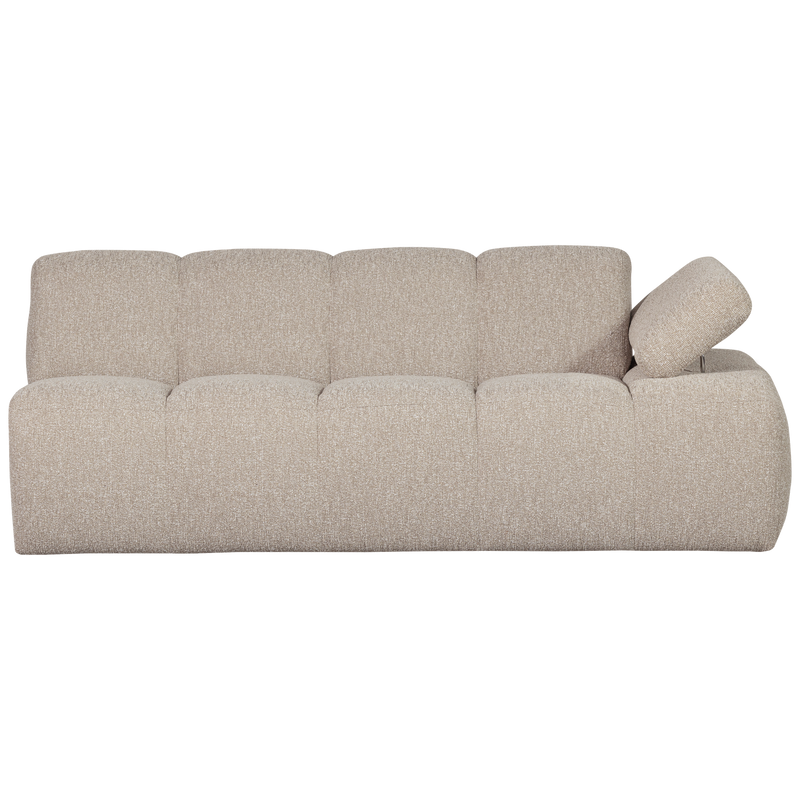 WOOOD MOJO Soffmodul 2-sits Arm Höger Bouclé Beige melange