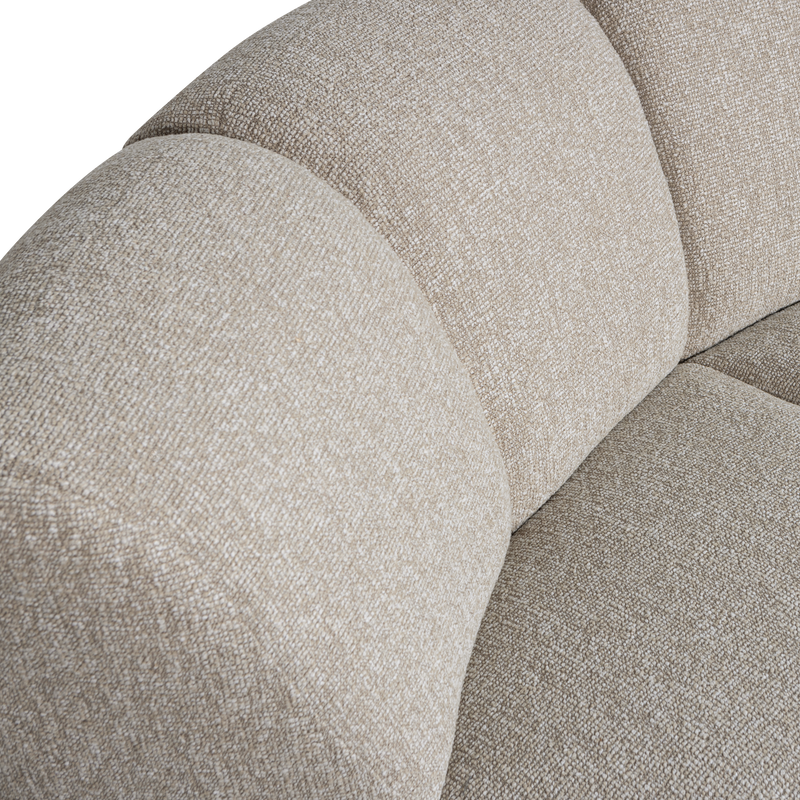 WOOOD MOJO Hörnsoffmodul Bouclé Beige melange