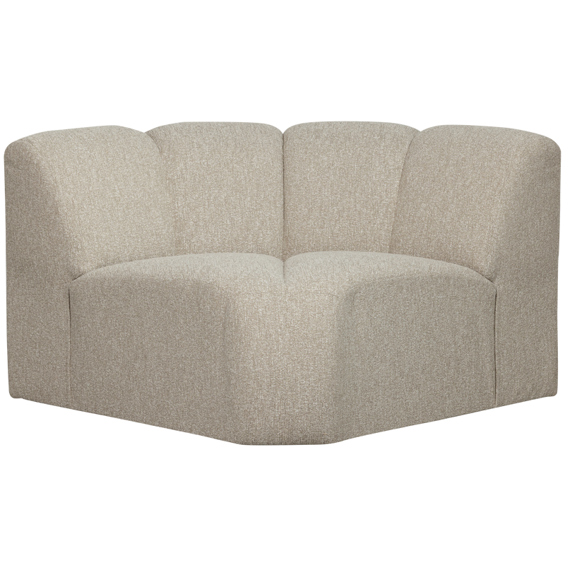 WOOOD MOJO Hörnsoffmodul Bouclé Beige melange