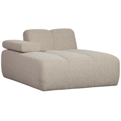WOOOD MOJO Schäslongsoffa Vänster Bouclé Beige melange