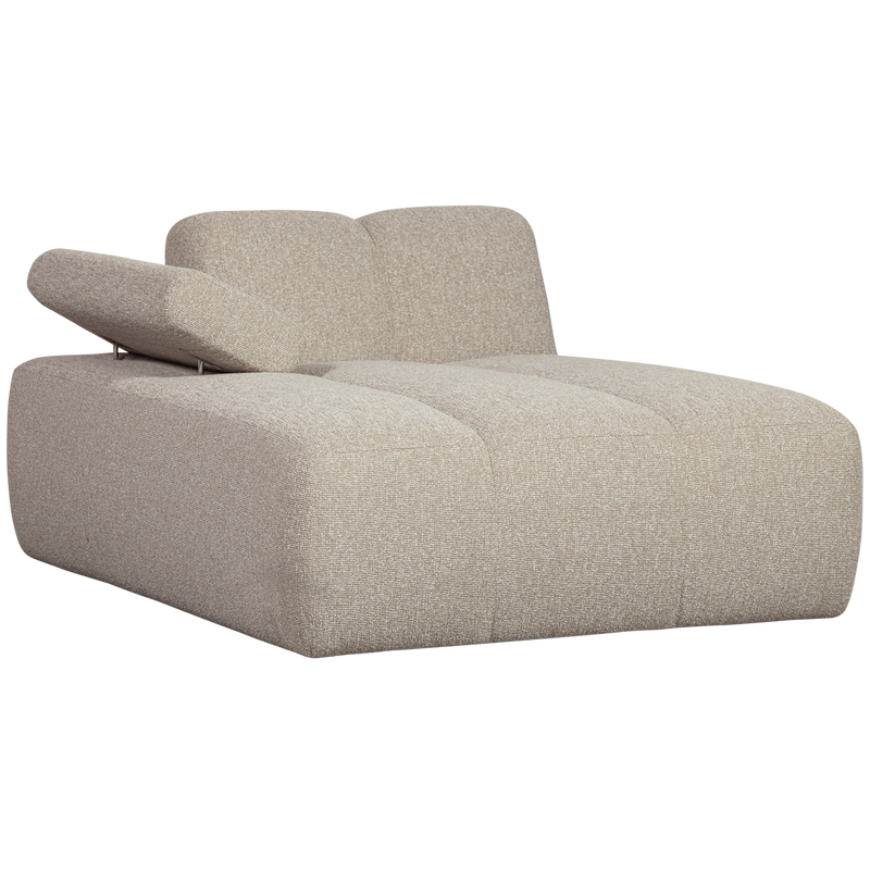 WOOOD MOJO Schäslongsoffa Vänster Bouclé Beige melange