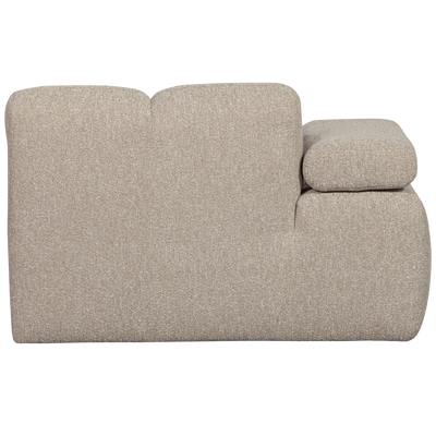 WOOOD MOJO Schäslongsoffa Vänster Bouclé Beige melange