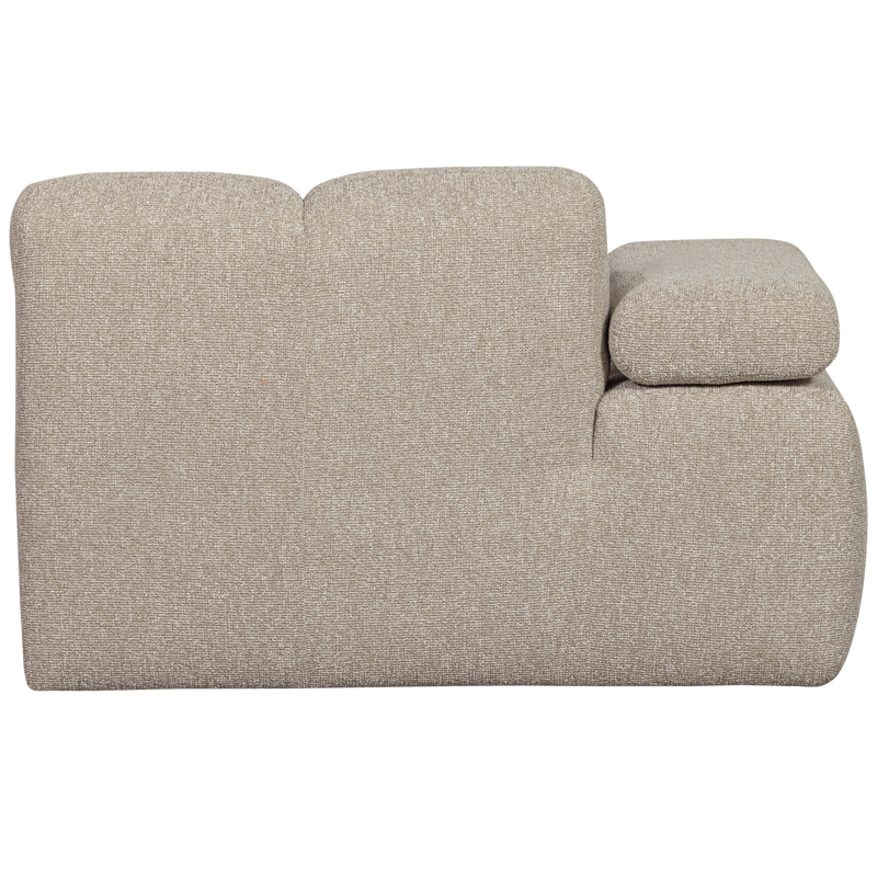 WOOOD MOJO Schäslongsoffa Vänster Bouclé Beige melange