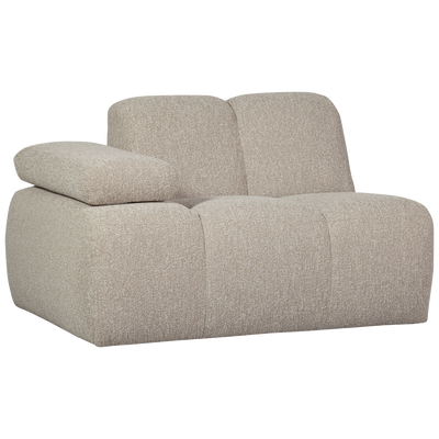 WOOOD MOJO Soffmodul 1-sits Arm Vänster Bouclé Beige melange
