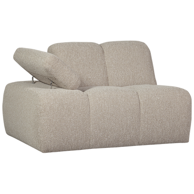 WOOOD MOJO Soffmodul 1-sits Arm Vänster Bouclé Beige melange