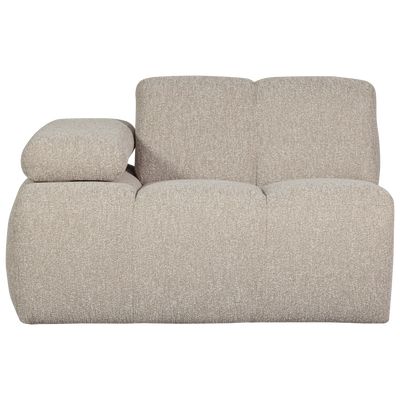 WOOOD MOJO Soffmodul 1-sits Arm Vänster Bouclé Beige melange