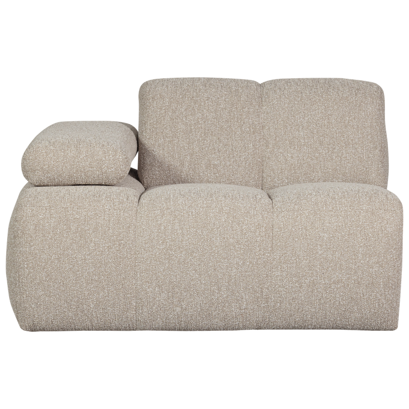 WOOOD MOJO Soffmodul 1-sits Arm Vänster Bouclé Beige melange