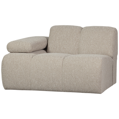 WOOOD MOJO Soffmodul 1-sits Arm Vänster Bouclé Beige melange