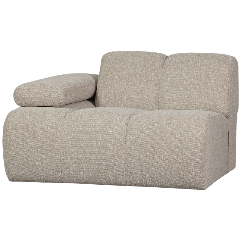 WOOOD MOJO Soffmodul 1-sits Arm Vänster Bouclé Beige melange