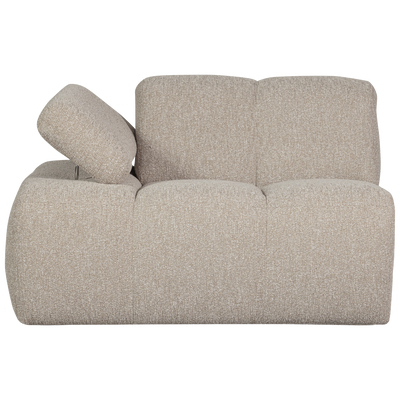 WOOOD MOJO Soffmodul 1-sits Arm Vänster Bouclé Beige melange