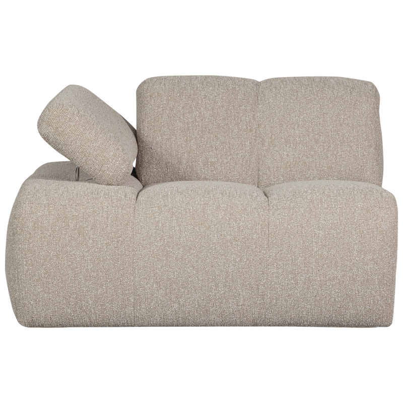 WOOOD MOJO Soffmodul 1-sits Arm Vänster Bouclé Beige melange