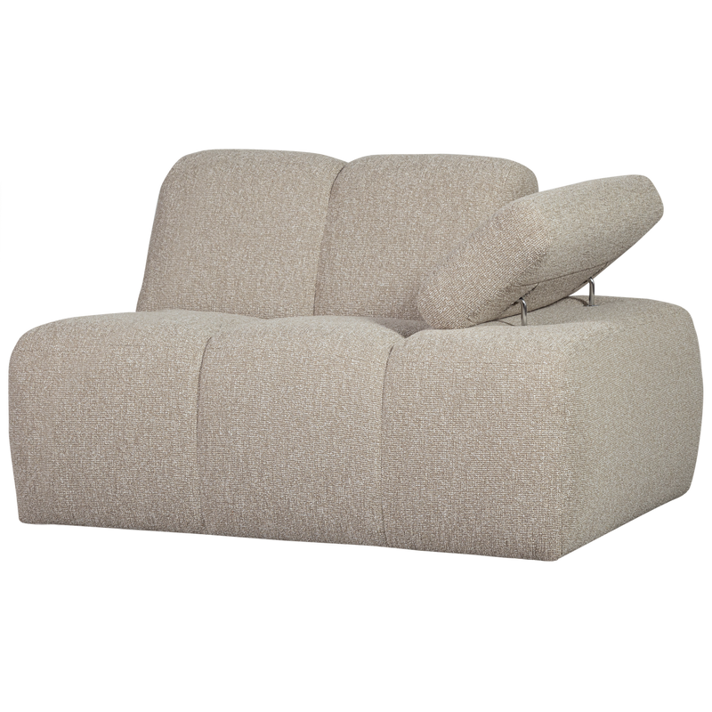 WOOOD MOJO Soffmodul 1-sits Arm Höger Bouclé Beige melange