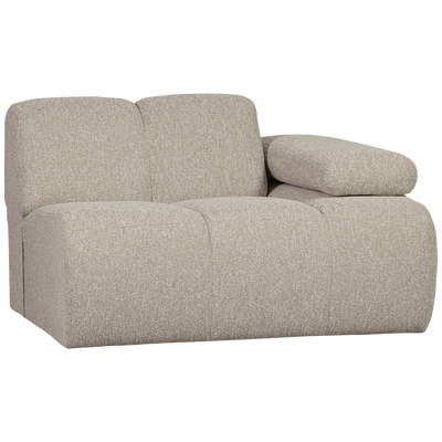 WOOOD MOJO Soffmodul 1-sits Arm Höger Bouclé Beige melange