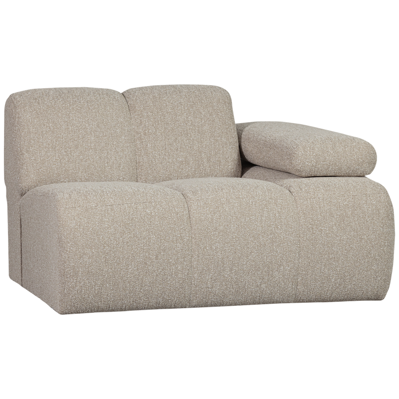 WOOOD MOJO Soffmodul 1-sits Arm Höger Bouclé Beige melange
