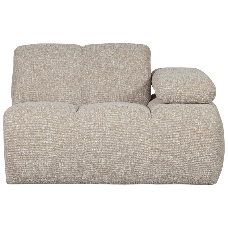 WOOOD MOJO Soffmodul 1-sits Arm Höger Bouclé Beige melange