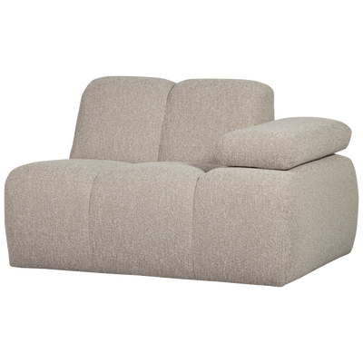 WOOOD MOJO Soffmodul 1-sits Arm Höger Bouclé Beige melange