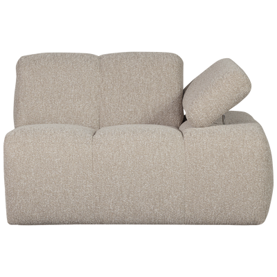 WOOOD MOJO Soffmodul 1-sits Arm Höger Bouclé Beige melange