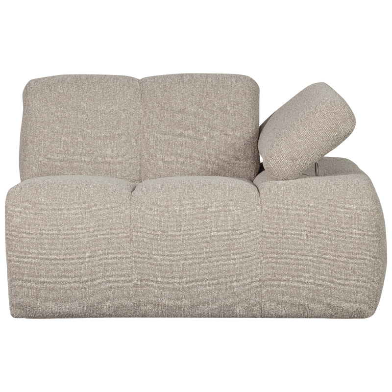 WOOOD MOJO Soffmodul 1-sits Arm Höger Bouclé Beige melange