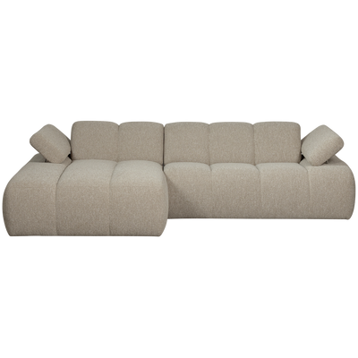 WOOOD MOJO Schäslongsoffa Vänster Bouclé Beige melange