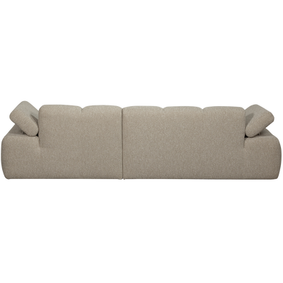 WOOOD MOJO Schäslongsoffa Höger Bouclé Beige melange