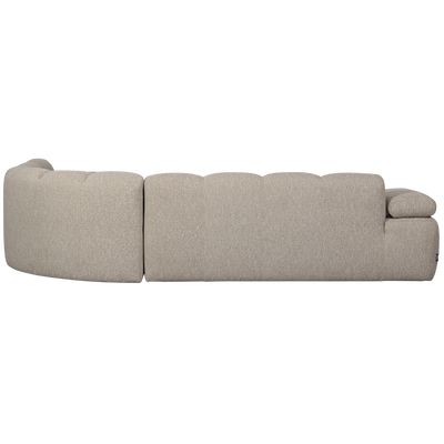 WOOOD MOJO Hörnsoffa Höger Bouclé Beige melange