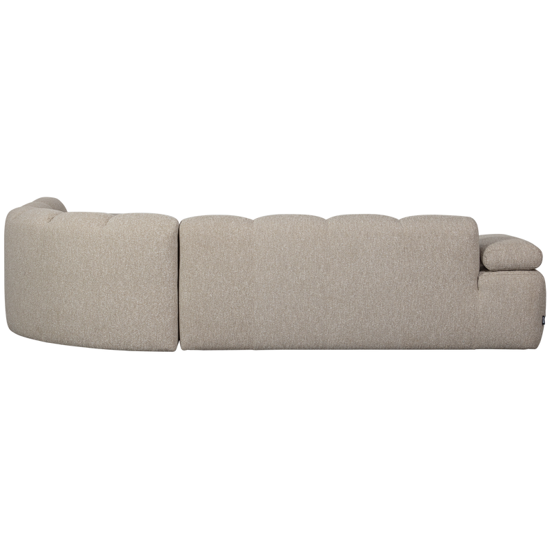 WOOOD MOJO Hörnsoffa Höger Bouclé Beige melange