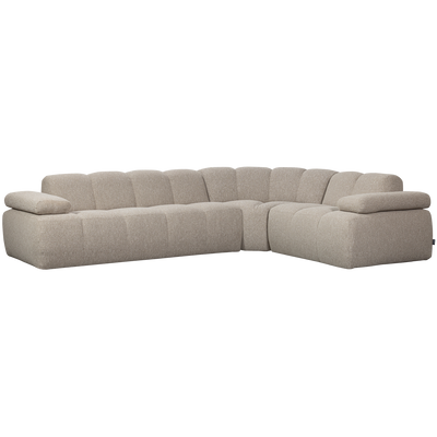 WOOOD MOJO Hörnsoffa Höger Bouclé Beige melange
