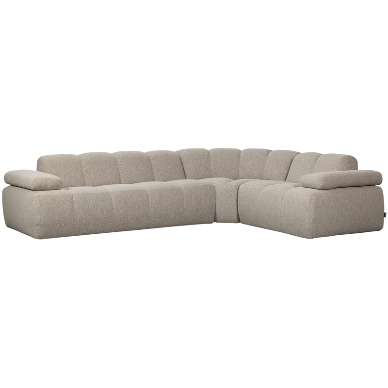 WOOOD MOJO Hörnsoffa Höger Bouclé Beige melange