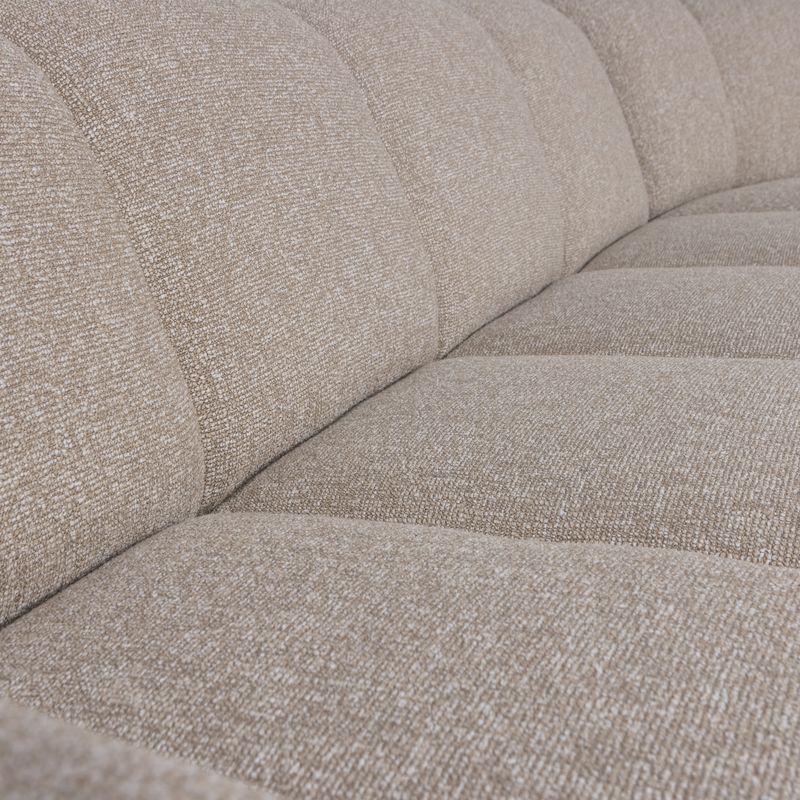 WOOOD MOJO Hörnsoffa Höger Bouclé Beige melange