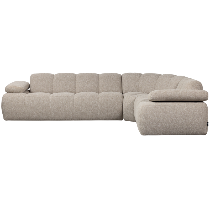 WOOOD MOJO Hörnsoffa Höger Bouclé Beige melange