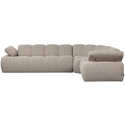 WOOOD MOJO Hörnsoffa Höger Bouclé Beige melange