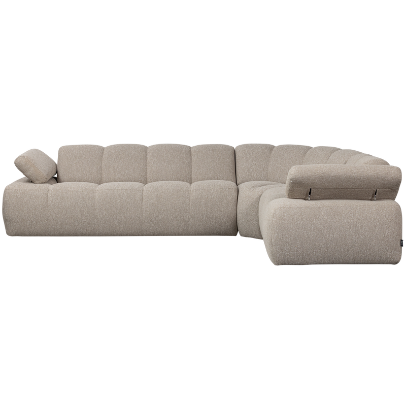WOOOD MOJO Hörnsoffa Höger Bouclé Beige melange