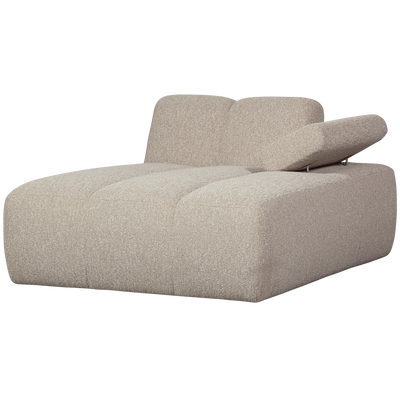 WOOOD MOJO Schäslongsoffa Höger Bouclé Beige melange