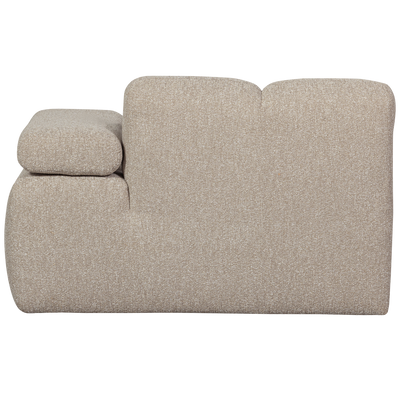 WOOOD MOJO Schäslongsoffa Höger Bouclé Beige melange