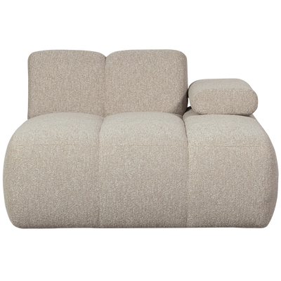 WOOOD MOJO Schäslongsoffa Höger Bouclé Beige melange