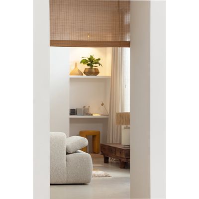 WOOOD MOJO Schäslongsoffa Höger Bouclé Beige melange