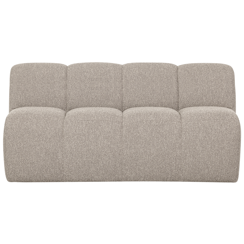 WOOOD MOJO Matbänk 164 cm med Ryggstöd Bouclé Beige melange