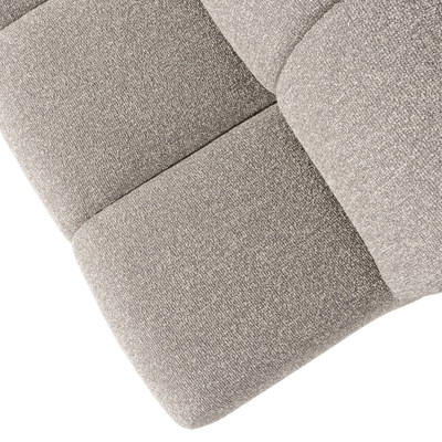 WOOOD MOJO Matbänk 164 cm med Ryggstöd Bouclé Beige melange