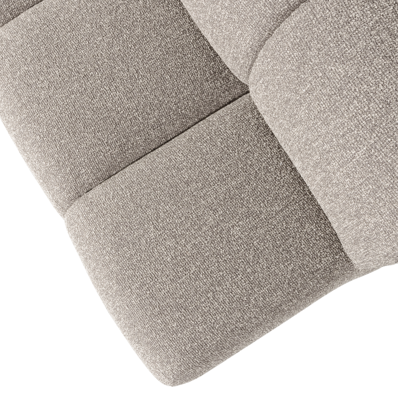 WOOOD MOJO Matbänk 164 cm med Ryggstöd Bouclé Beige melange