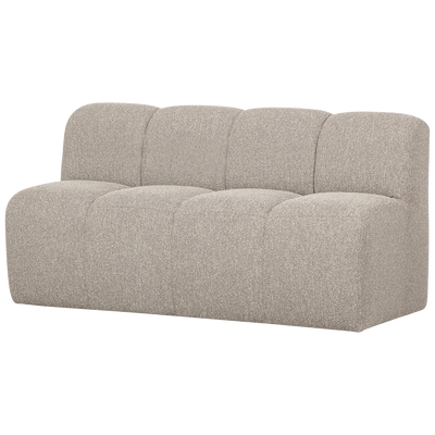 WOOOD MOJO Matbänk 164 cm med Ryggstöd Bouclé Beige melange