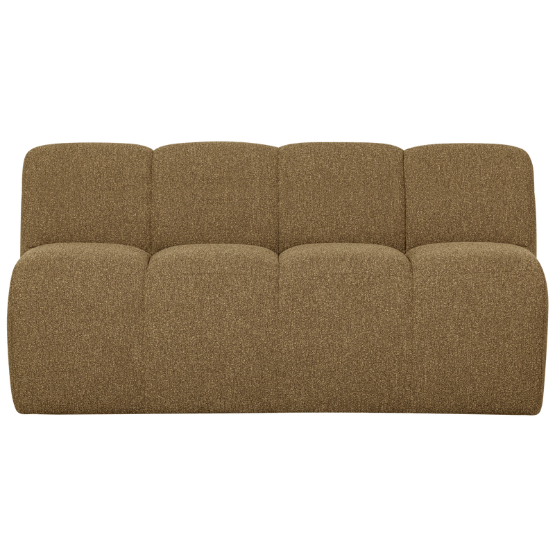 WOOOD MOJO Matbänk 164cm Ryggstöd BOUCLE Gul/Brun melange