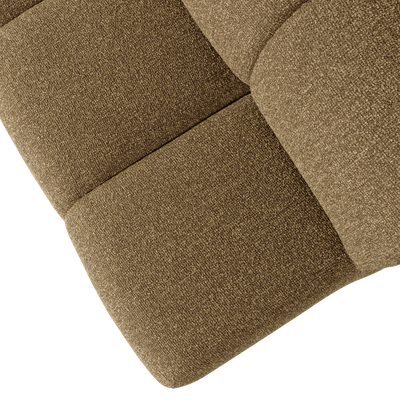 WOOOD MOJO Matbänk 164cm Ryggstöd BOUCLE Gul/Brun melange