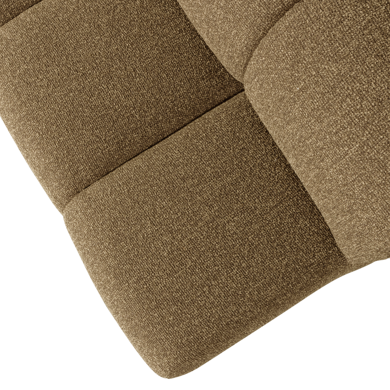 WOOOD MOJO Matbänk 164cm Ryggstöd BOUCLE Gul/Brun melange