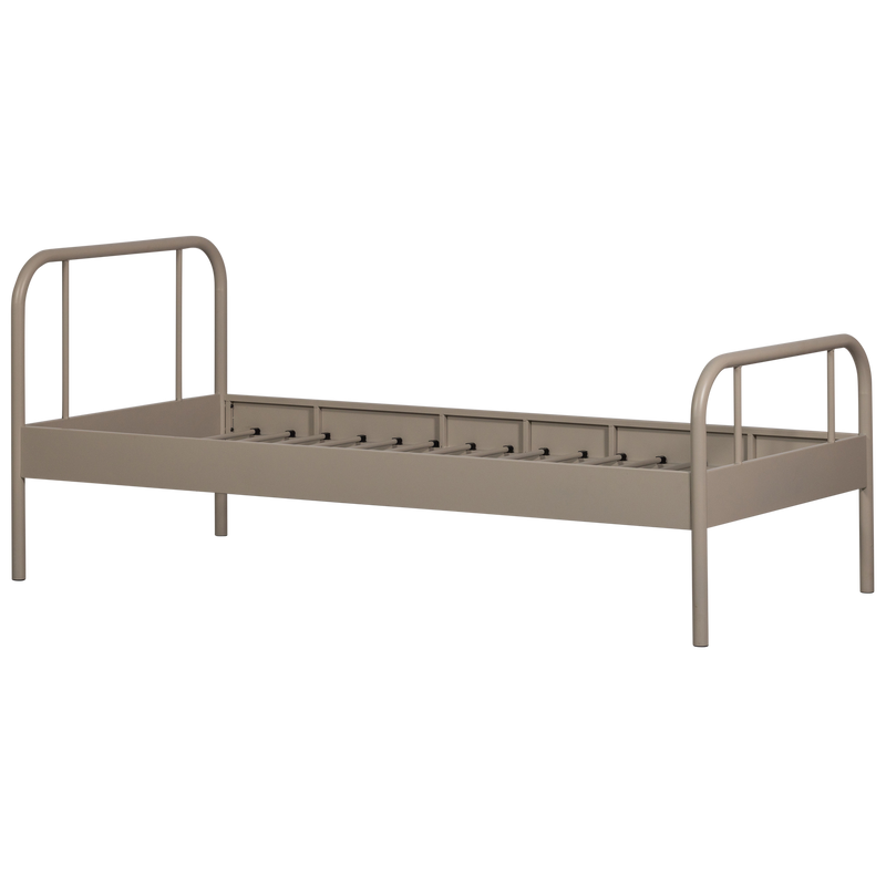 WOOOD MATA Enkel Säng Metall Sand 90x200cm