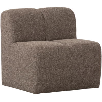 WOOOD Mojo Matbänk 84 cm med Ryggstöd i Bouclé Brun Melange