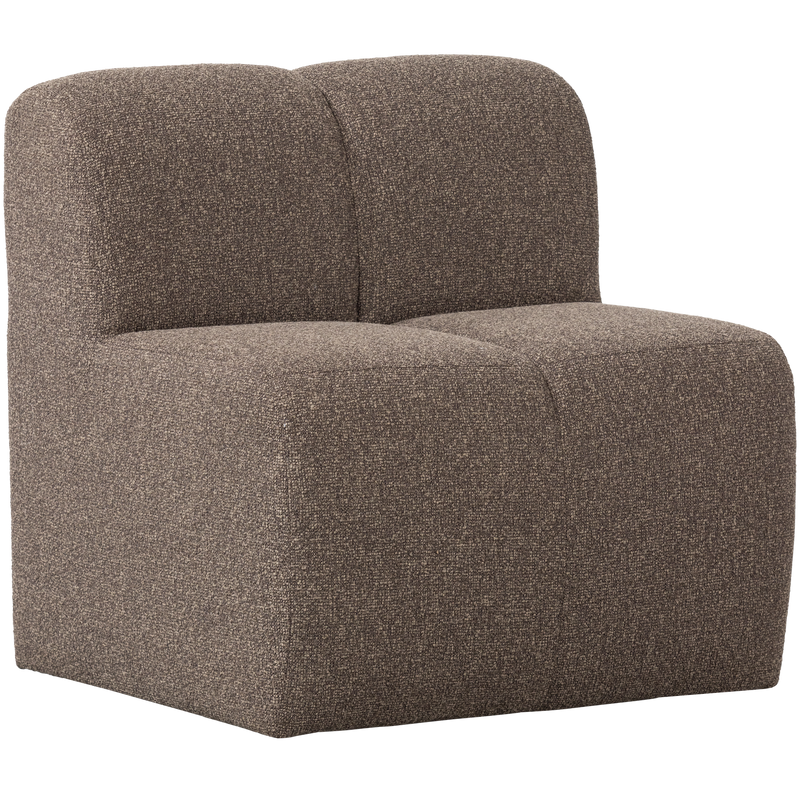WOOOD Mojo Matbänk 84 cm med Ryggstöd i Bouclé Brun Melange
