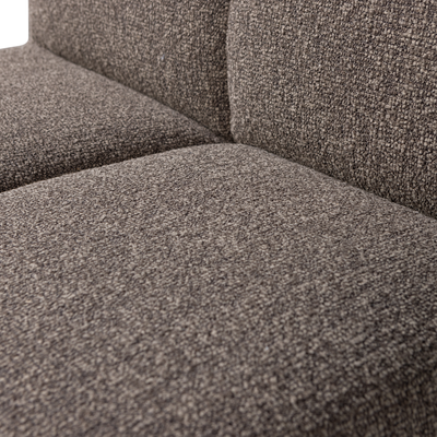 WOOOD Mojo Matbänk 84 cm med Ryggstöd i Bouclé Brun Melange