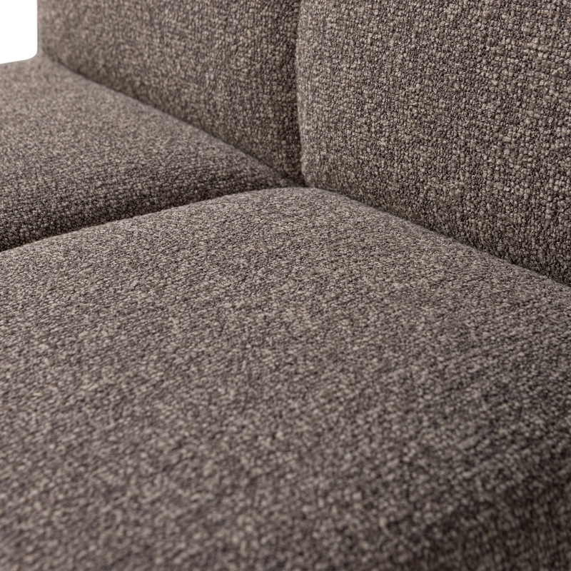 WOOOD Mojo Matbänk 84 cm med Ryggstöd i Bouclé Brun Melange