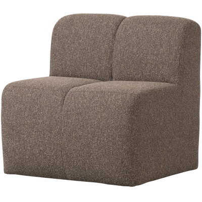WOOOD Mojo Matbänk 84 cm med Ryggstöd i Bouclé Brun Melange